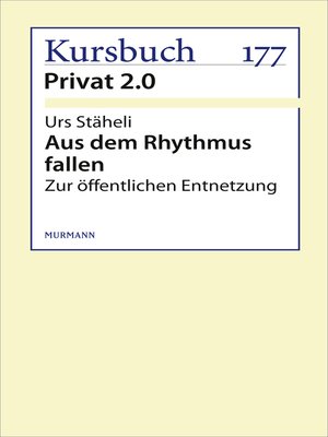 cover image of Aus dem Rhythmus fallen